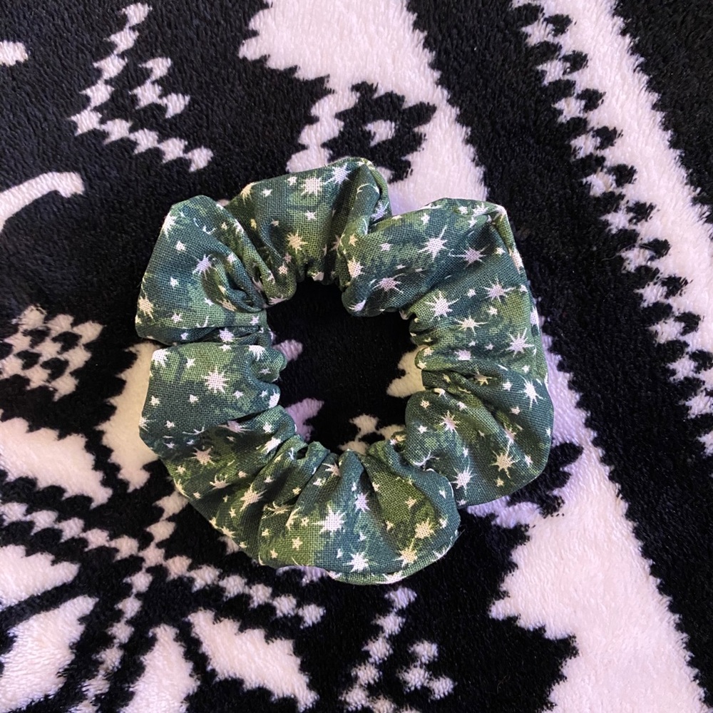 Handmade pine tree scrunchie